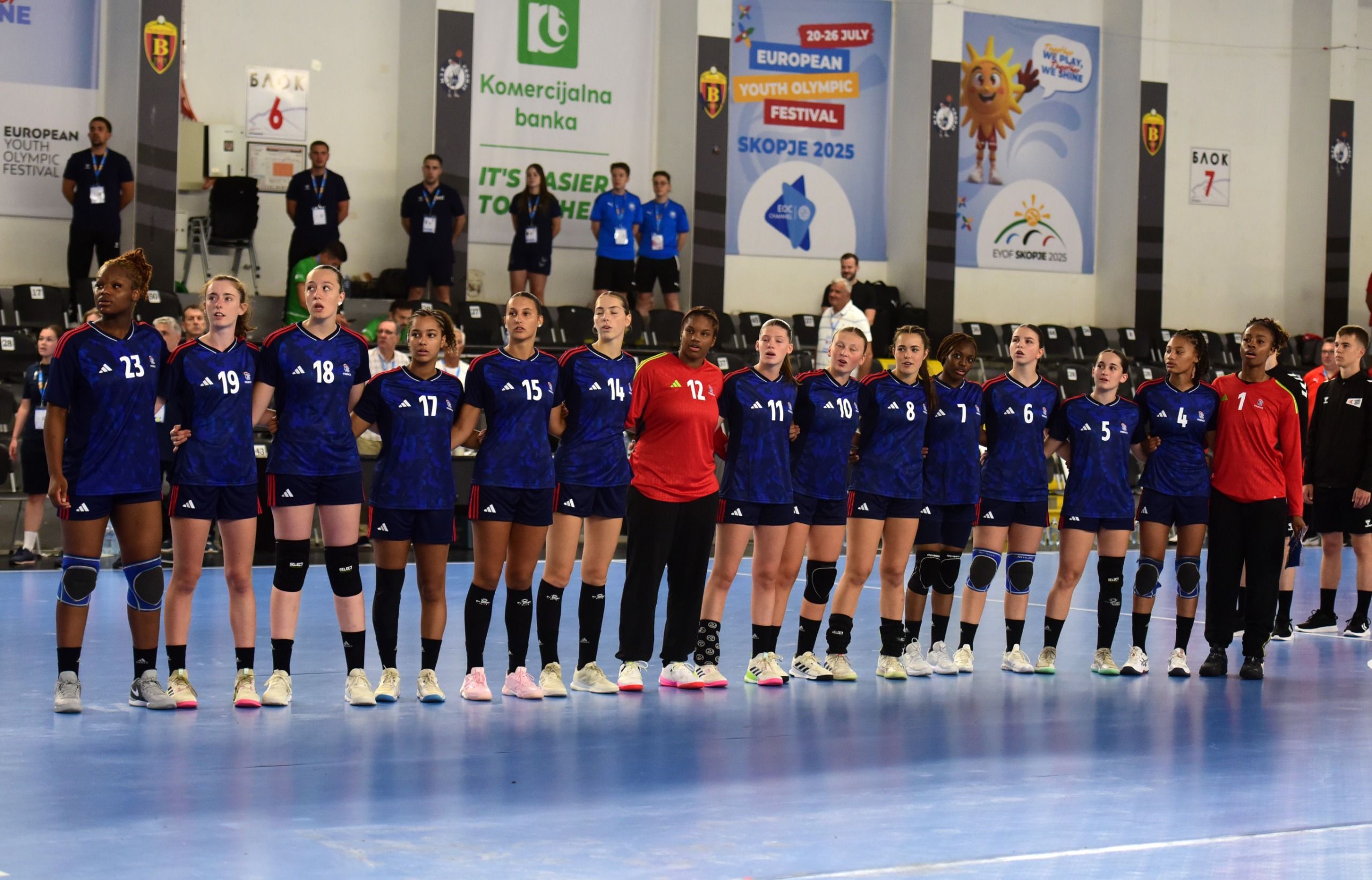 Equipe de France de Handball au FOJE de Skopje 2025