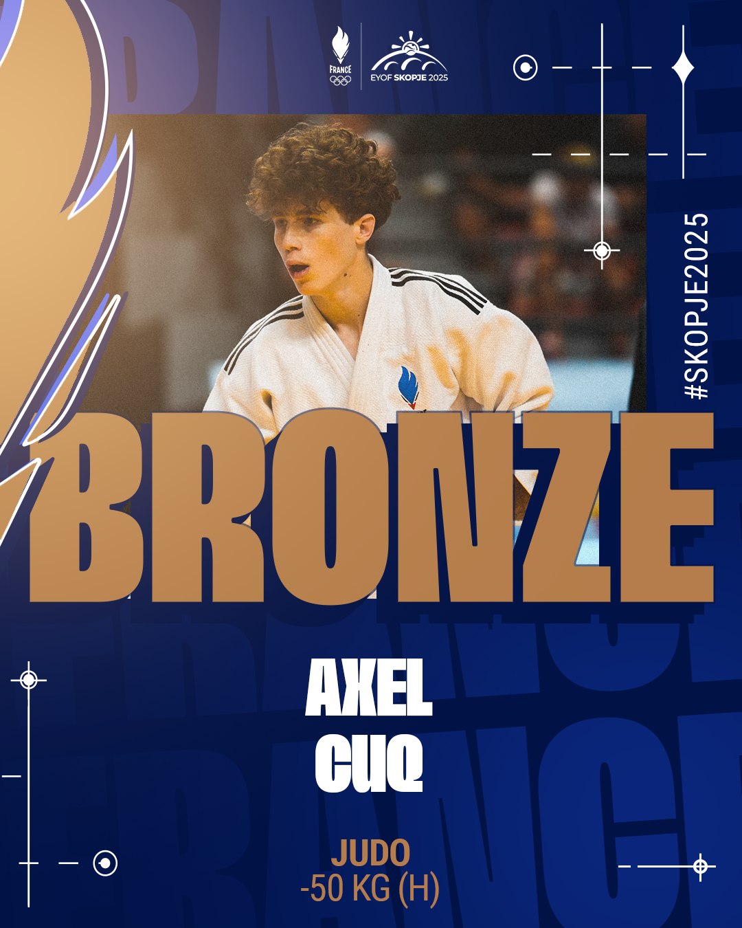 Axel Cuq médaillé de bronze -50kg (judo) 